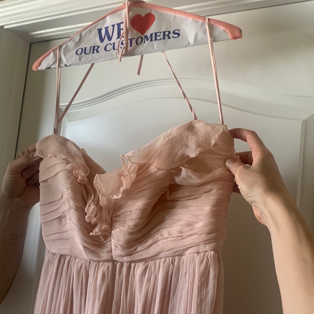 Blush pink floor length dress